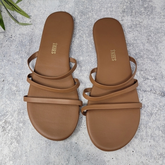 Tkees | Emma 3 Strap Sandals in Au Naturale Tan Size 9 - Picture 1 of 5